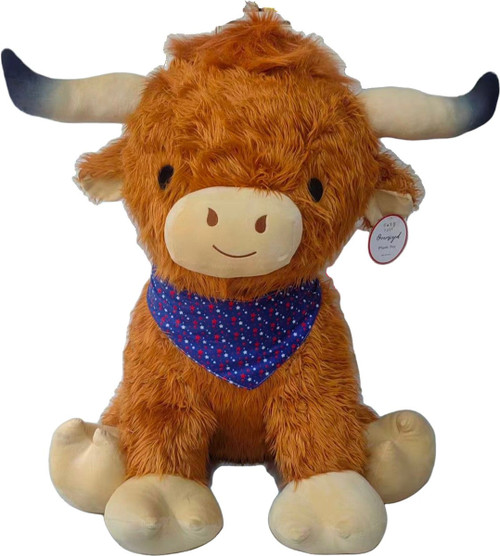 Sutton Home Fashions 36" Highlander American Tan Cow Stuffed Plushie