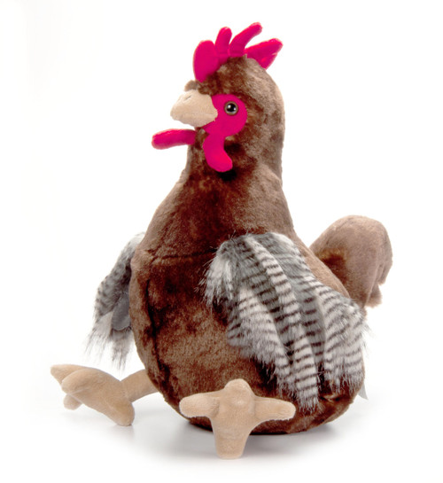 The Petting Zoo 20 Inch Wild Onez Brown Chicken Stuffed Animal Plushie