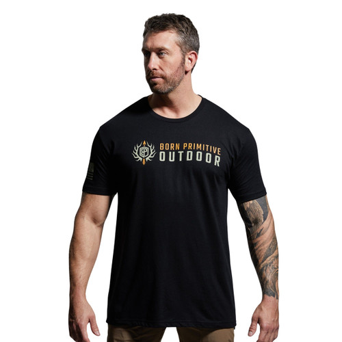 Born Primitive Black Outdoor Brand Short Sleeve T-Shirt