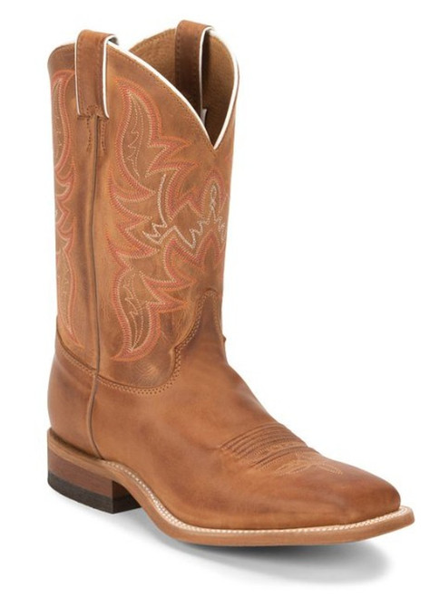 Justin Men's Distressed Cognac Austin 11" Western Square Toe Boots