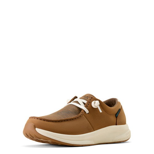 Ariat Ladies Coffee Bean & Brown Lizard Emboss Buckeye Waterproof Slip On Shoes