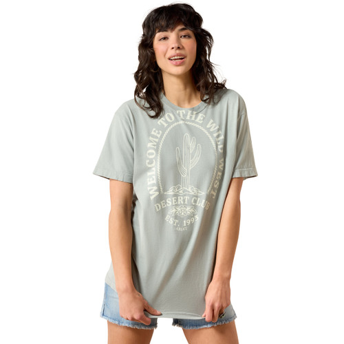 Ariat Ladies Bay "Welcome to the Wild West" Desert Club Graphic Short Sleeve T-Shirt