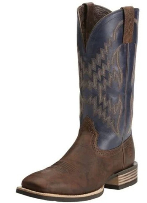 Ariat Men's Brown & Blue Tycoon Square Toe Cowboy Boots