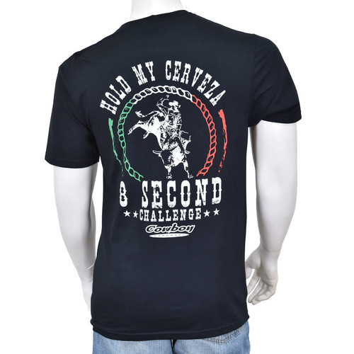 Cowboy Hardware Mens Black Cerveza Short Sleeve T Shirt