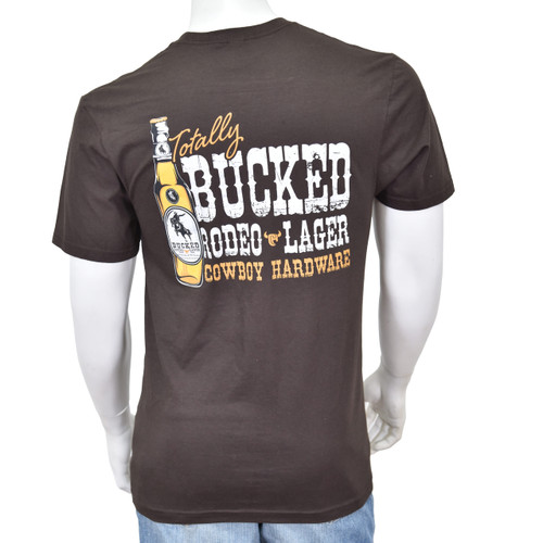 Cowboy Hardware Mens Brown Totally Bucked Short Sleeve T Shirt