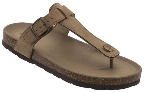 Northside Womens Diane T-Strap Cork Slip On Sandal