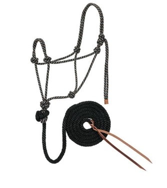 Weaver Leather Diamond Braid Rope Halter with Lead