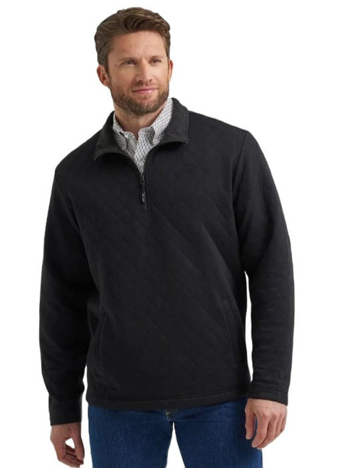 Wrangler Mens George Straight Quarter-Zip Quilted Pullover