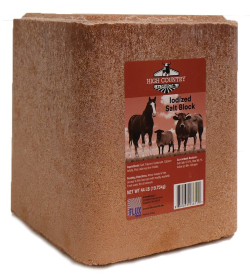 Flux Minerals High Country Select Iodized Salt Block - 44 lbs.