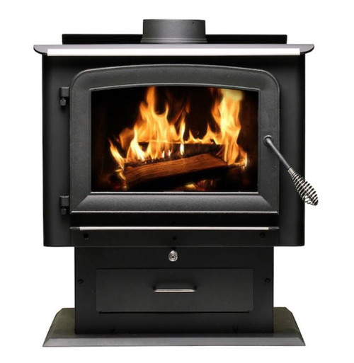 US Stove 900 Sq. Ft. Cast Iron Wood Stove