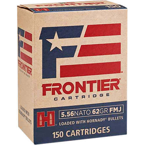 Hornady Frontier Cartridge 5.56 NATO 62gr FMJ - 150 Per Box/8 Case
