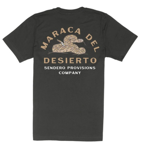 Sendero Men's Vintage Black Rattlesnake Graphic Short Sleeve T-Shirt