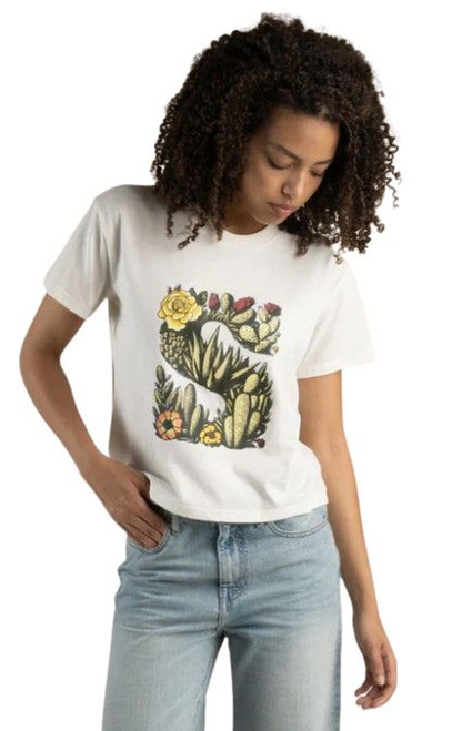 Sendero Ladies Vintage White Desert Mark Boxy Short Sleeve Graphic Tee