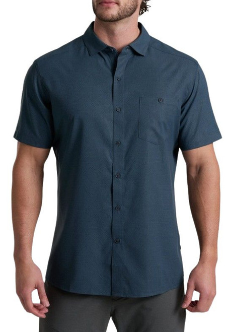 Kuhl Men's Midnight Tide Persuadr Short Sleeve Button Up Shirt
