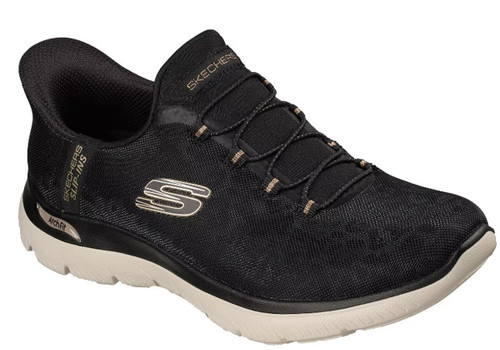 Skechers Women's Slip-Ins: Arch Fit Summits Black Luxe Leopard Casual Sneakers from Finish Line