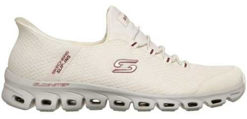 Skechers Women's Slip-Ins Off White & Grey Glide Step Vibey Athletic Shoes