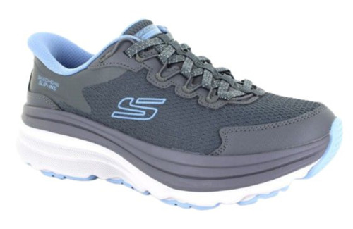 Skechers Slip-ins: Women's Grey & Blue Zirrus Trail Running Shoes