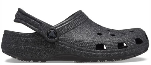 Crocs Adult Unisex Black Classic Glitter Clog