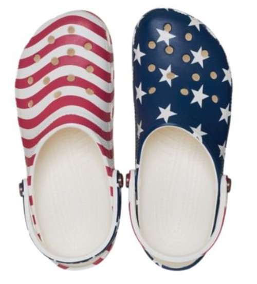 Crocs Adult Unisex Classic Americana Flag Clogs