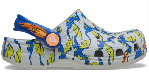 Crocs Unisex Toddler Classic Atmosphere Dragon Graphic Clog