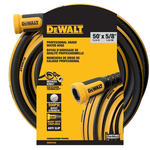DeWalt 5/8 in x 50 ft Professional Grade Heavy Duty Water Hose