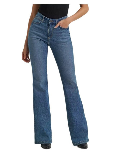 Wrangler Womens Lara Bespoke High Rise Flare Denim Jeans