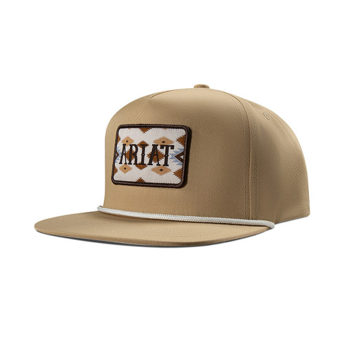 Ariat Men's Tan with Southwest Logo & Rope Detail Snapback Hat