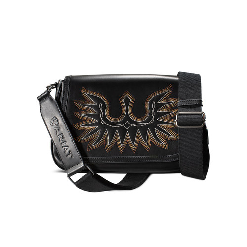 Ariat Women's Black Leather Casanova Stitched Crossbody Purse