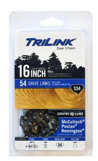 TriLink 16 in. S54 Semi Chisel Chainsaw Chain