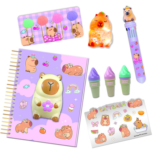 Hot Focus Toddler Girls Squishy Capybara Journal Book & Accessories