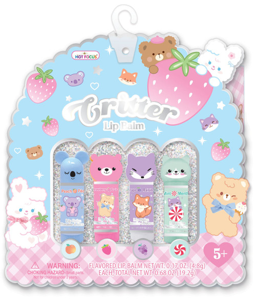 Hot Focus Toddler Girls Critter Lip Balm