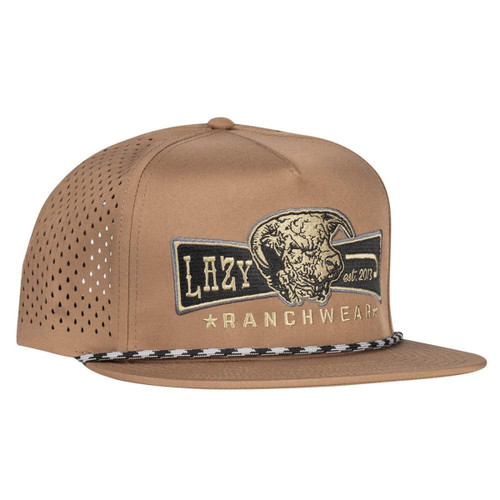 Lazy J Ranch Tan Diamond Banner Performance Classic Rope Trucker Hat