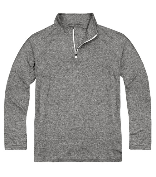 R Country Men's Pewter 1/4 Zip Long Sleeve Pullover Shirt