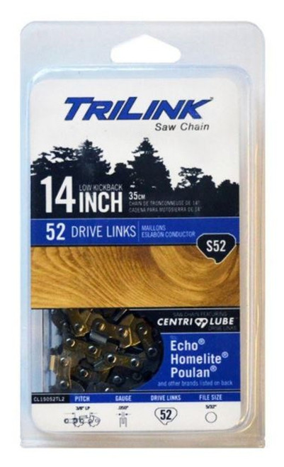 TriLink 14 in. S52 Semi Chisel Chainsaw Chain