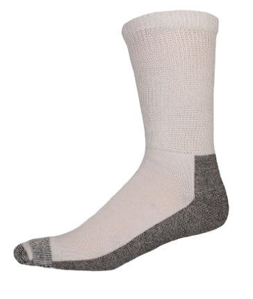 Dickies Mens White Steel Toe Non-Binding White Crew Socks - 2 Pack