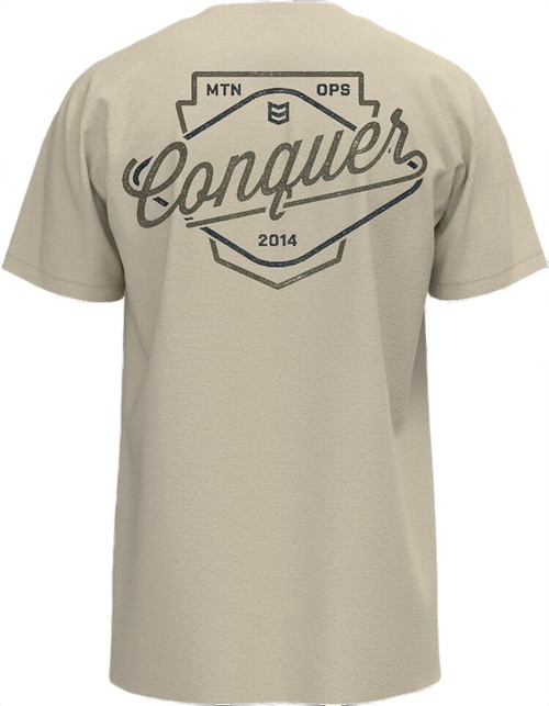 MTN Ops Mens Tan Conquer Code Short Sleeve T-Shirt