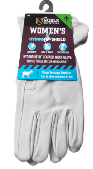 Noble Outfitters Women's White Hydroshield Goatskin Leather Work Glove