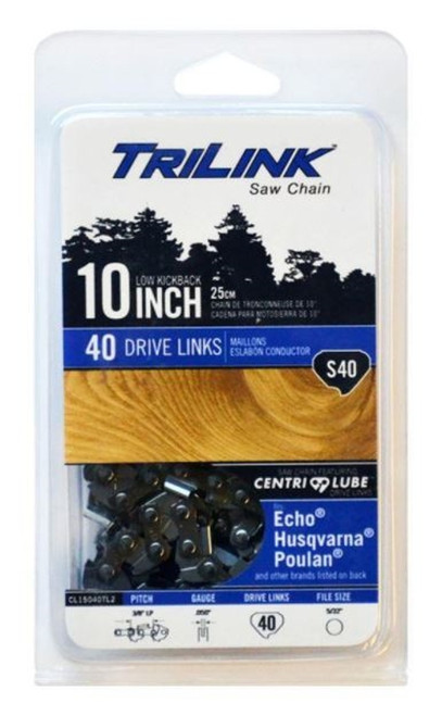 TriLink 10 in. S40 Semi Chisel Chainsaw Chain