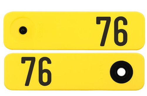 Y-Tex Sheepstar Yellow Combo Numbered Ear Tags 076‑100 - 25 Pack