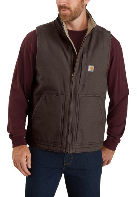Carhartt Men's Washed Duck Mock-Neck Full Zip Vest