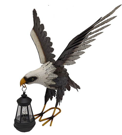 Backyard Expressions 18 Inch Eagle Solar Lantern With LED Light