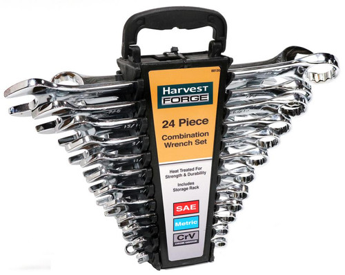 Harvest Forge 24-Piece SAE and Metric Combination Wrench Set