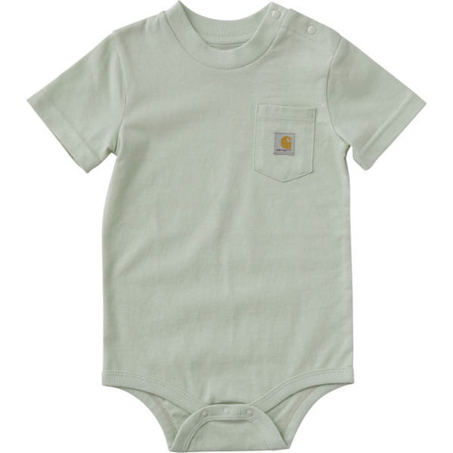 Carhartt Boys Infant Sea Foam Short Sleeve Pocket Bodysuit