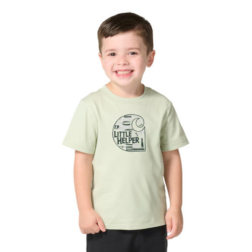 Carhartt Boys Toddler Sea Foam Little Helper Graphic Short Sleeve T-Shirt