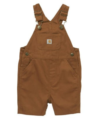 Carhartt Boys Infant/Toddler Carhartt Brown Loose Fit Canvas Shortalls