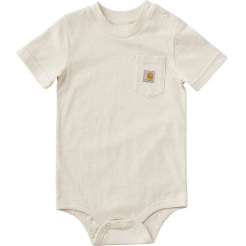 Carhartt Boys Infant Turtledove Short Sleeve Pocket Bodysuit
