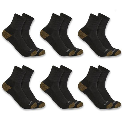 Carhartt Men's Midweight Quarter Sock 6-Pack