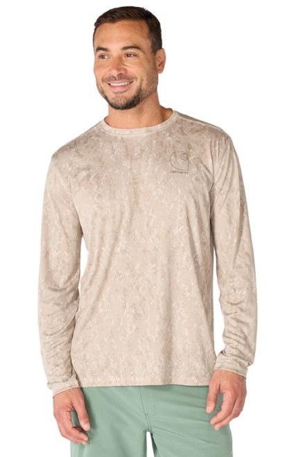 Carhartt Men's Cobblestone Terrain Camo Force Sun Defender Relaxed Print Long Sleeve T-Shirt