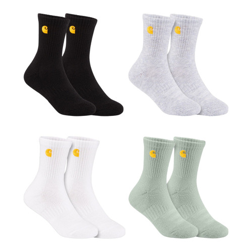 Carhartt Youth Toddler Midweight Embroidered Crew Sock - Assorted 4-Pack
