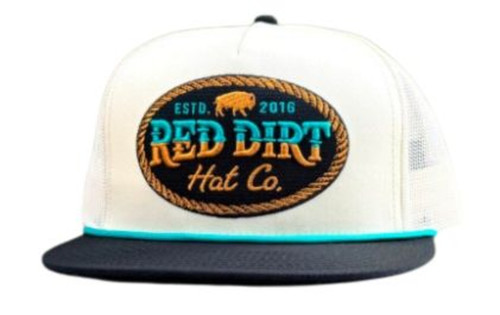 Red Dirt Hat Co Tan & Charcoal Buffalo Buckle Mesh Snapback Hat